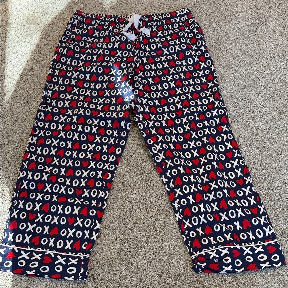 J Crew 100% Cotton Valentine Pajama Bottoms, Medium, NWT
